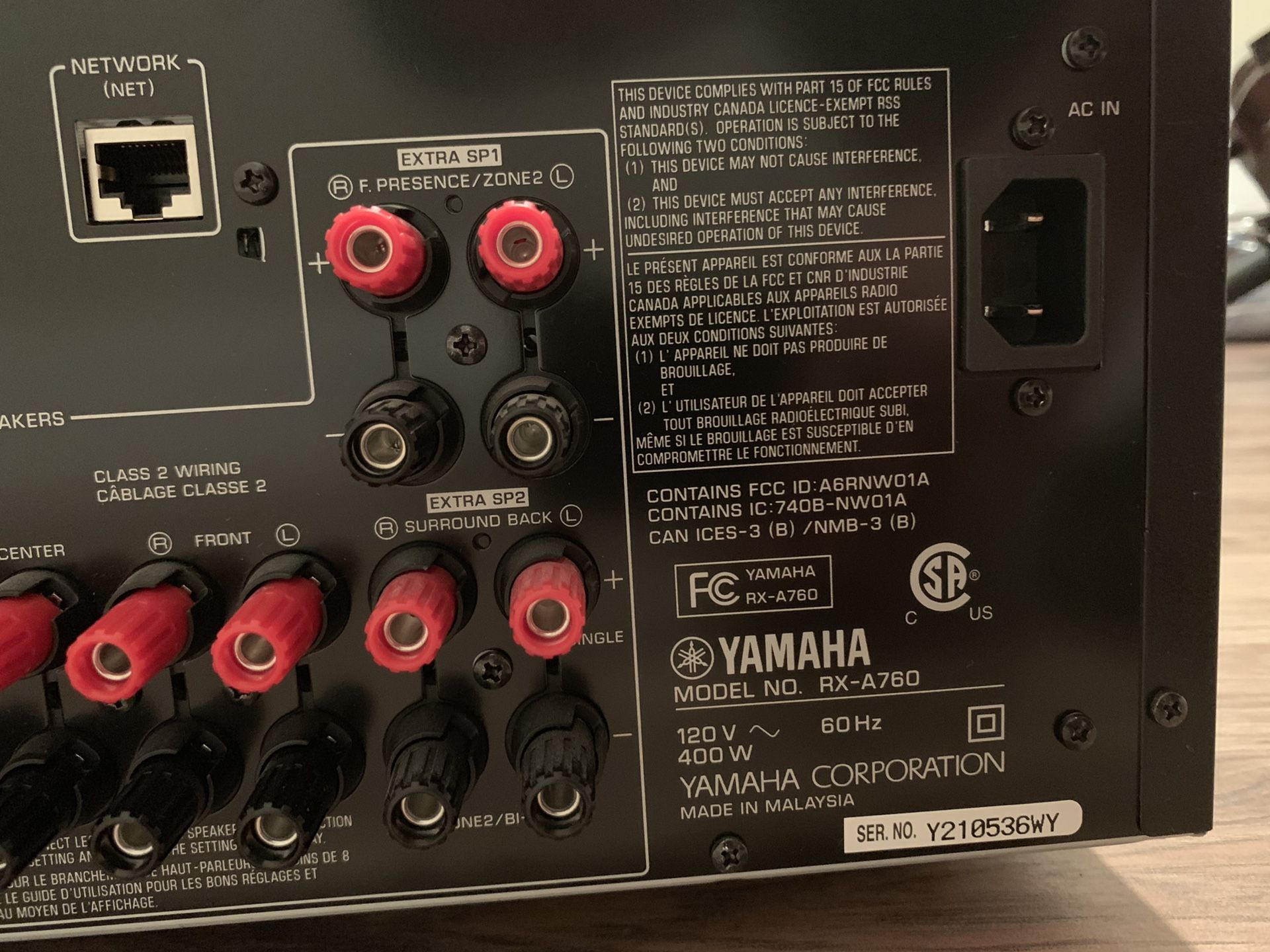 EPSON PRO LITE CINEMA 6040UB & YAMAHA RXA760 AVENTAGE 7.2 channel