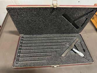 Depth Micrometer set with interchangeable extension rods