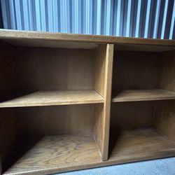 2 Shelf Bookcase in Natural Cherry Wood 