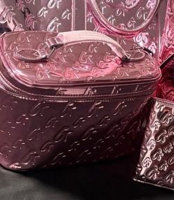 Guess Pink Metallic Makeup Case
