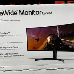 Lg 35” Ultrawide Monitor Curved 