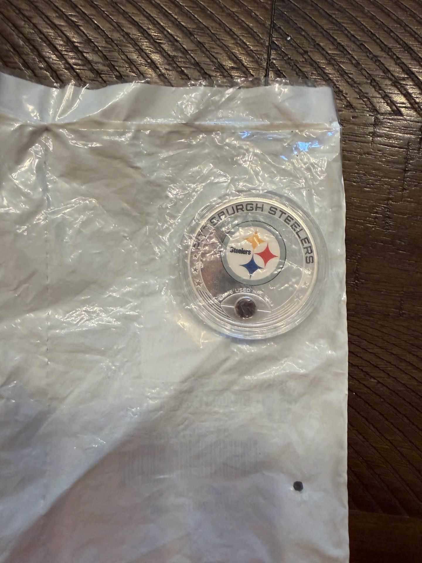 Steelers game used ball coin