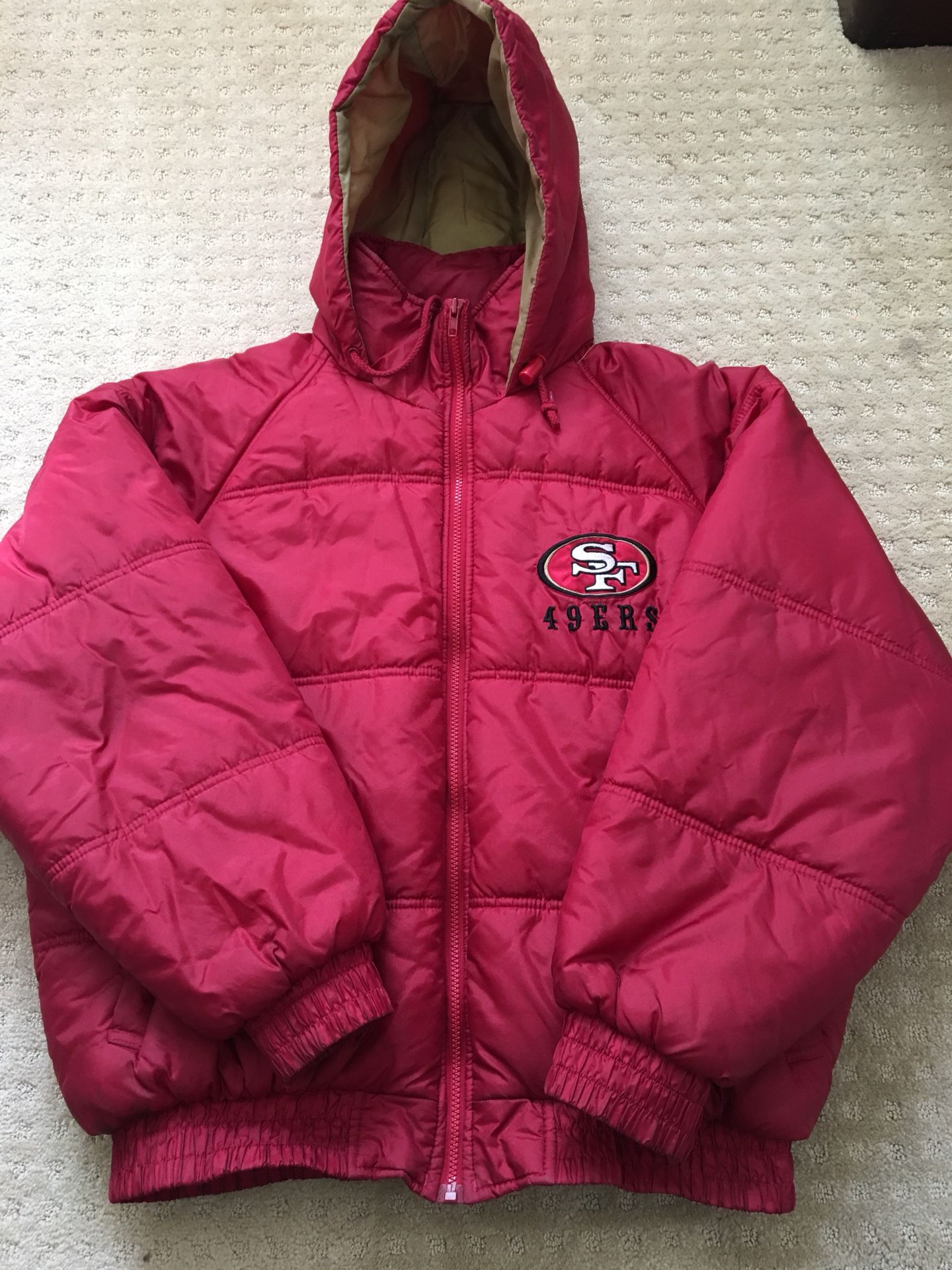 49ers Game Day Parka Jacket - Red/Gold - Size Large
