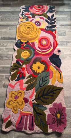 RUGORIA Wool Floral Runner Rug /multicolor/2β6β x 8β