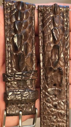 22 MM GENUINE ALLIGATOR STRAPS