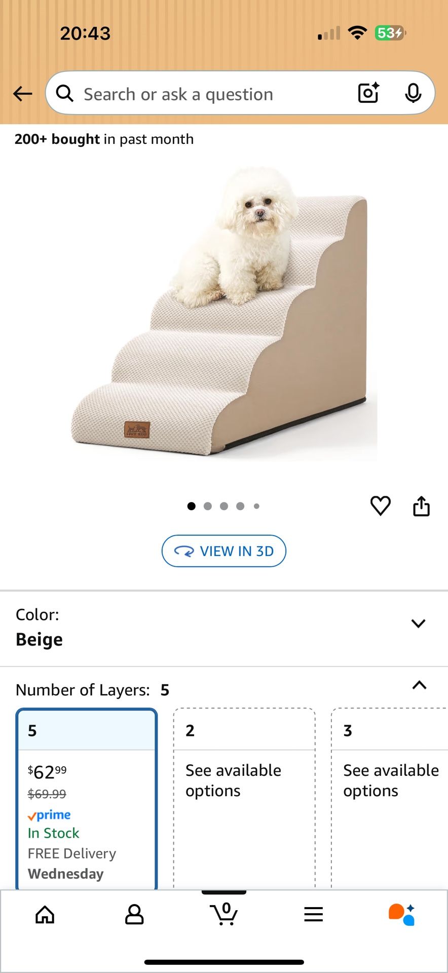 Dog Stairs for Small Dog 22.6”H