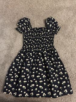 navy floral daisy dress