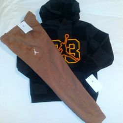 Jordan Boys Youth 2pc Hooded Jogger Set- Small 