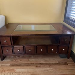 Wooden Coffee Table with Storage