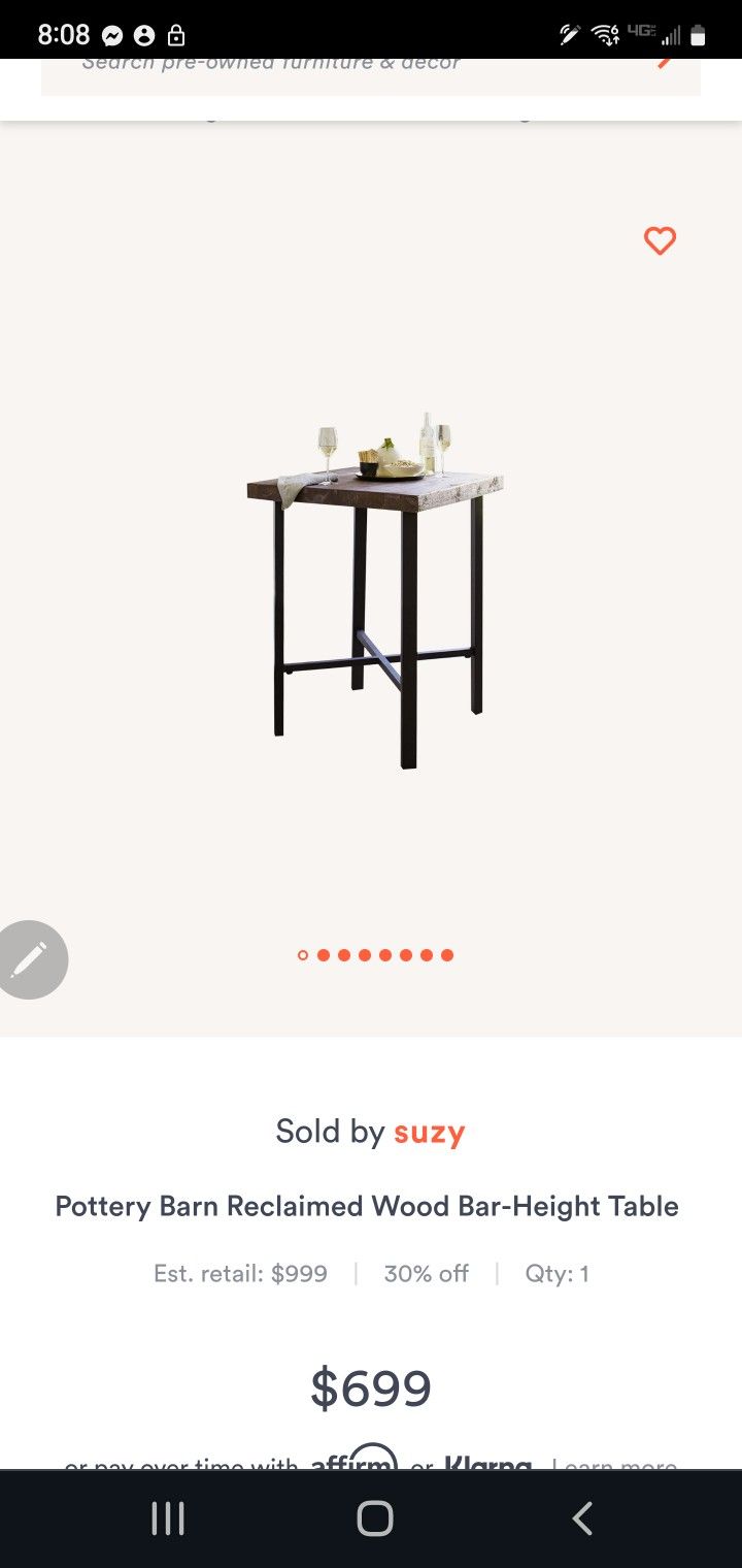 2 Bar Height Tableshigh Quality Pottery Barn