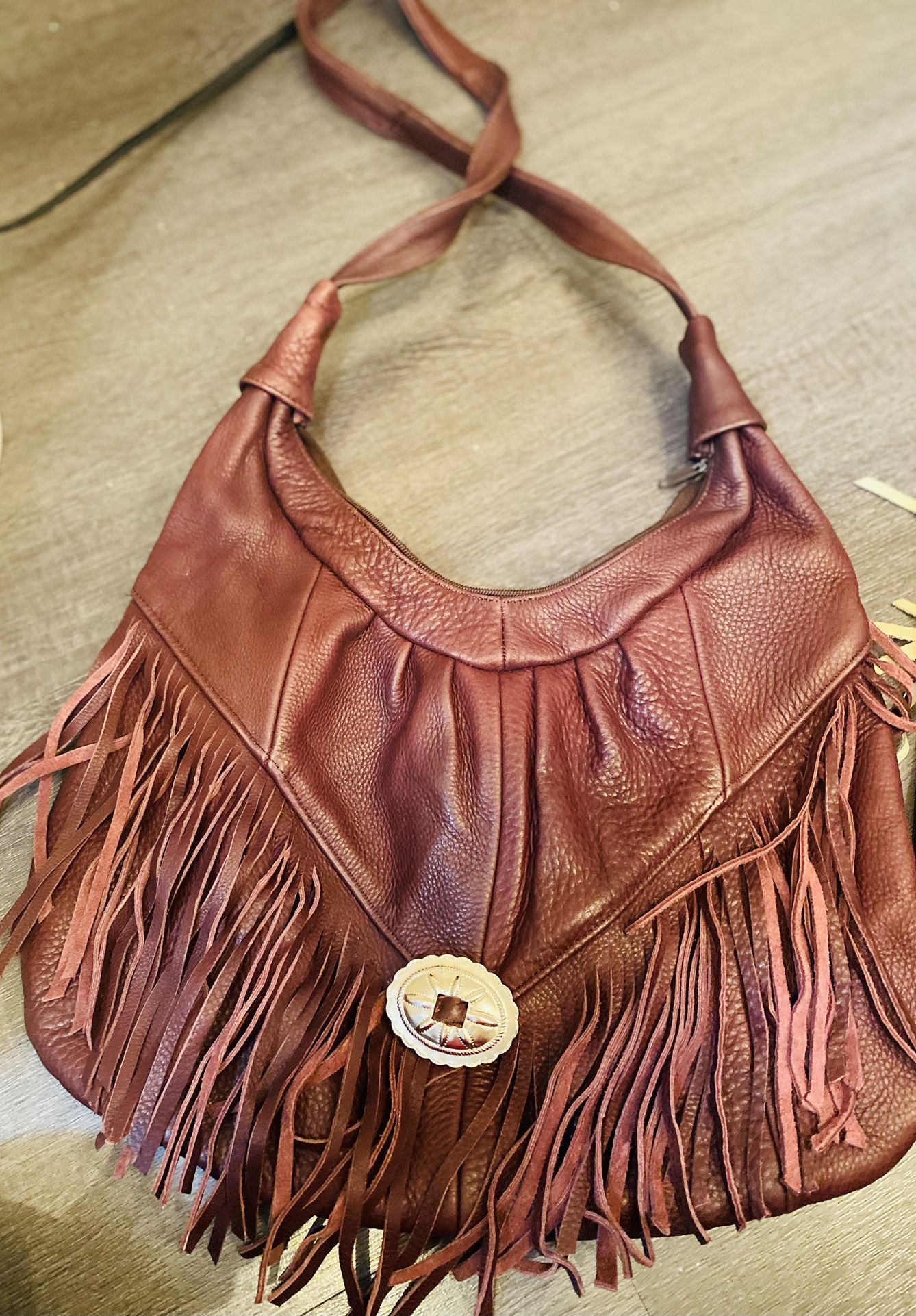 Leather Fringe Purse