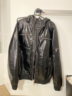 Zara Leather/Elastane winter coat