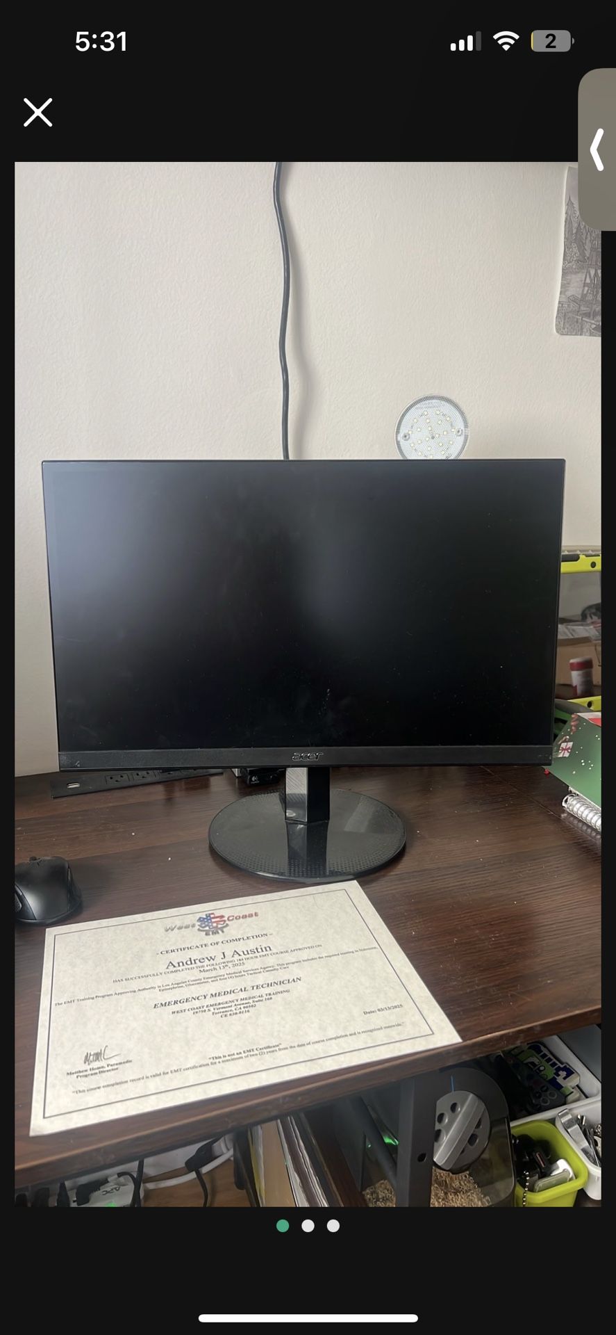 Acer 21.5’ Monitor