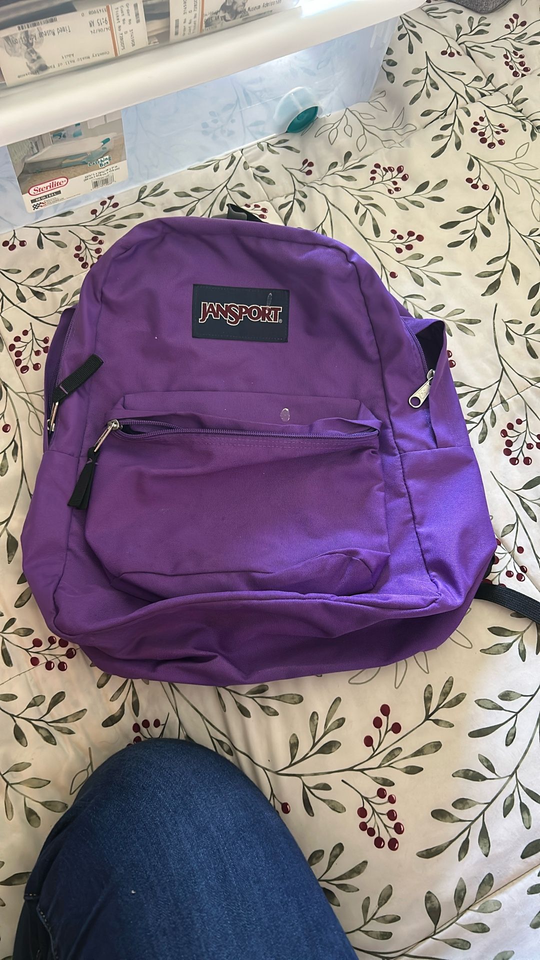 Purple jansport backpack
