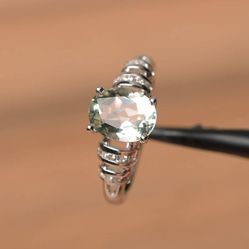 "Refine Oval Pure Zircon Romantic Silver Elegant Rings for Women, PD359
  Thumbnail