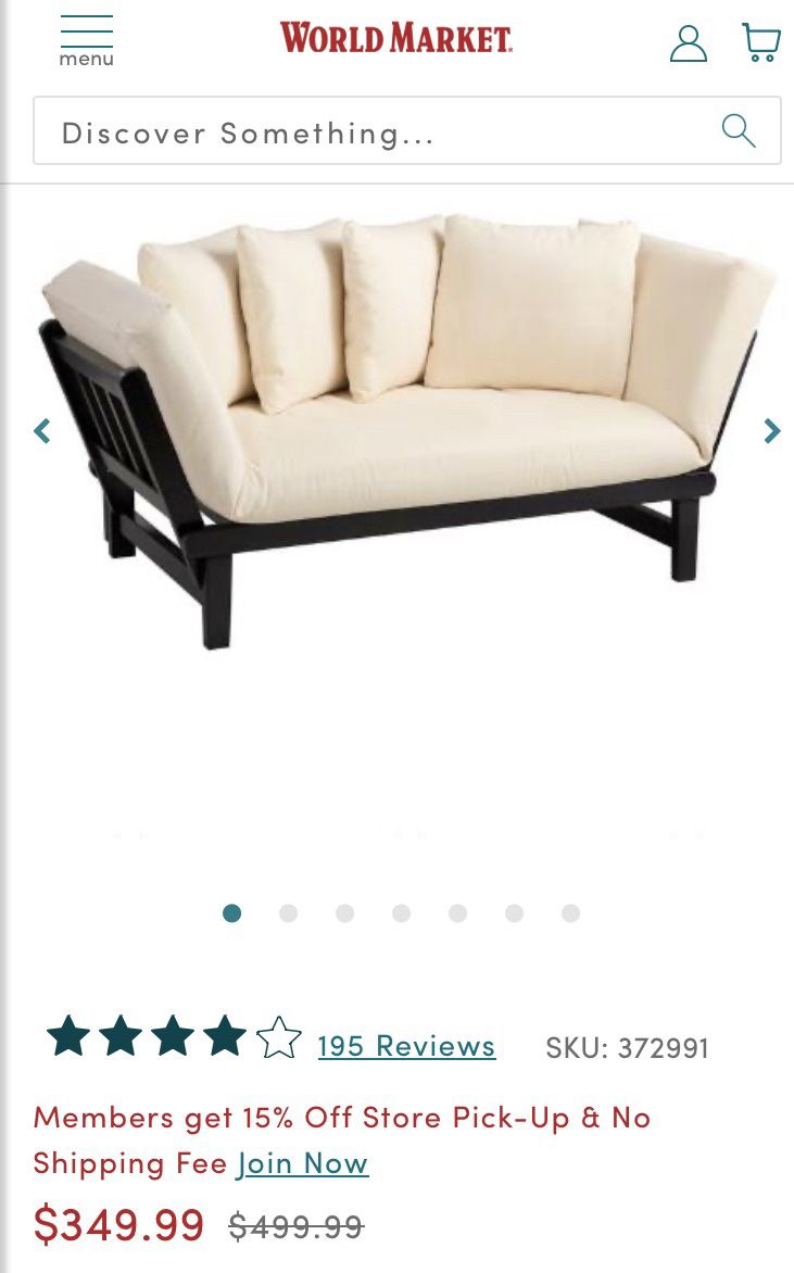 Loveseat/ Day Bed/Single Bed. (From World Market)