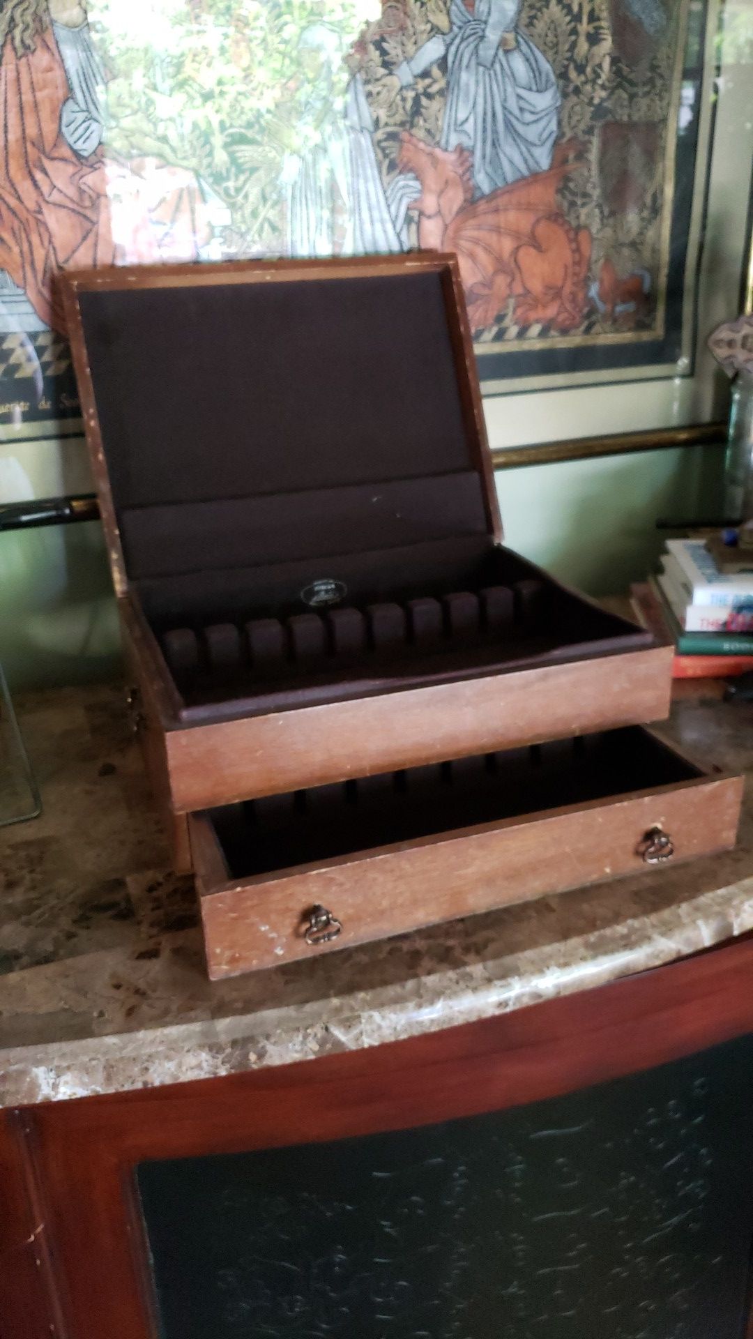 Old wood Silverware box for Sale in Spokane, WA OfferUp