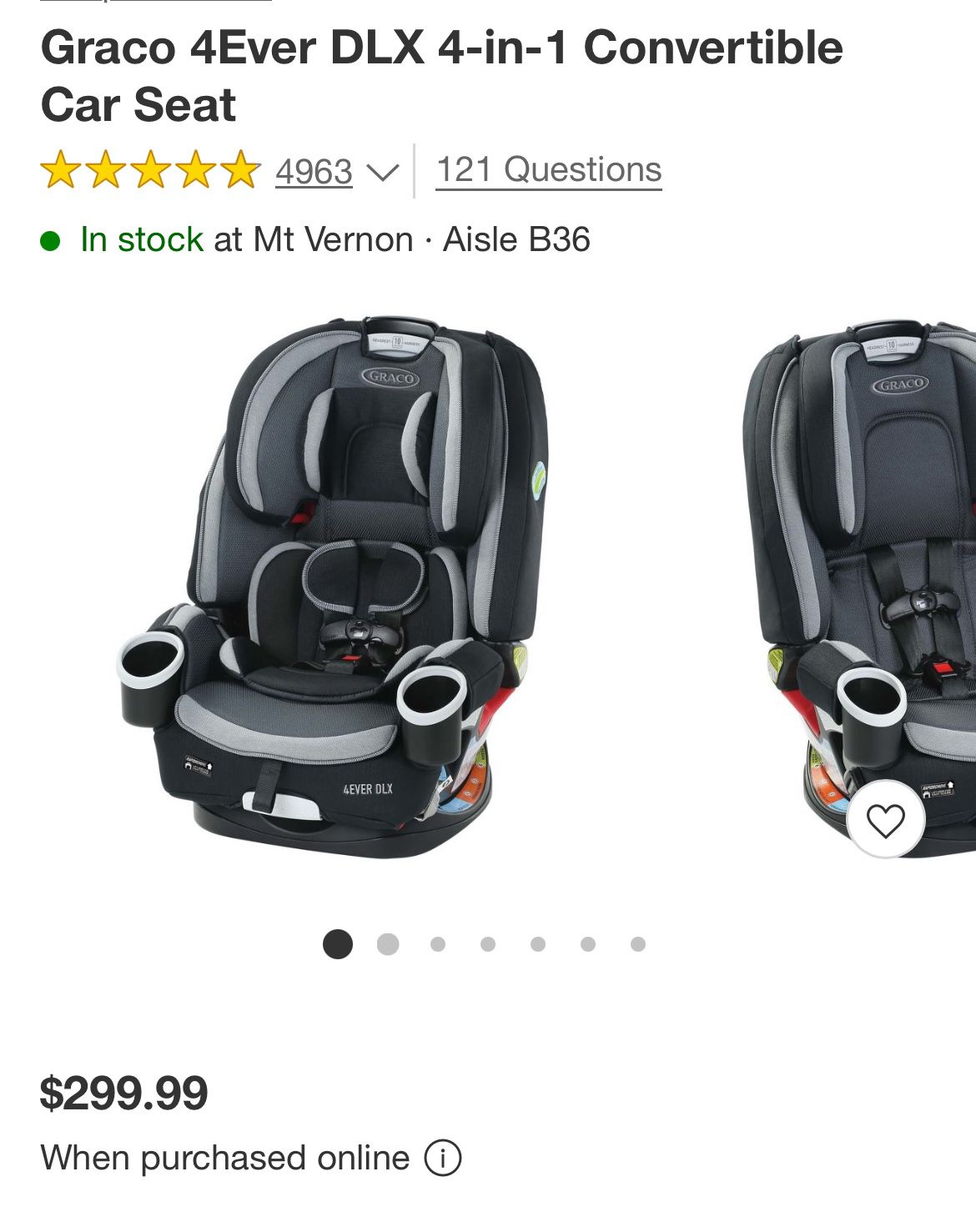 Graco 4ever Car Seat All In One Car Seat 