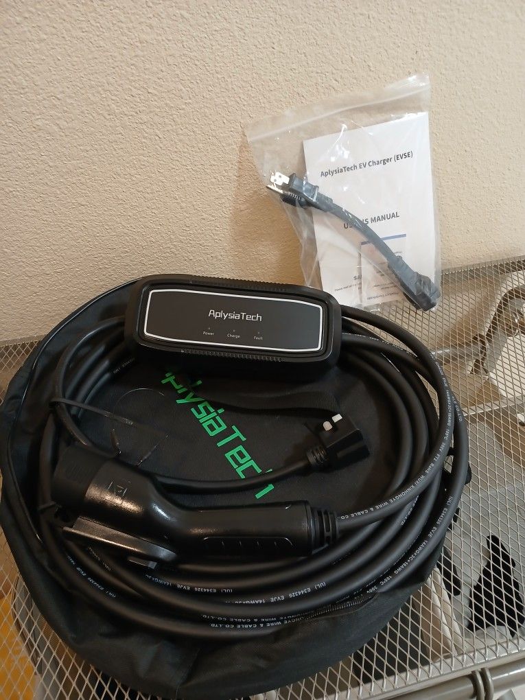 Level 1+2 EV Charger, 16Amp 110-240V, Portable SAE J1772 Electric Car Charger