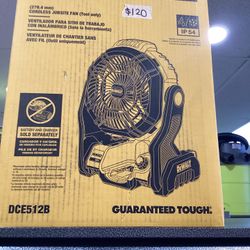 Dewalt 20v XR Brushless Compact Fan (Tool-Only) $110