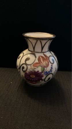 Bohemia Barcelona silver floral vase