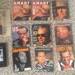 JACK!  Jack Nicholson Magazines. Collection.$50.00
