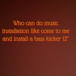 Need Music Installation