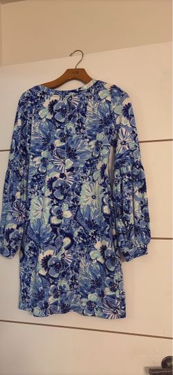 Preowned Lilly Pulitzer, blue floral size extra small knee length dress