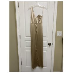 slim fit dress slacks Mona Formal Plunging Glitter Dress