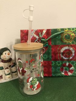 Holiday Grinch Libby Glass Cup