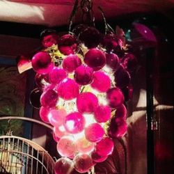 A "GiANT" Vintage Lucite/acrylic And Crystal Grape Cluster Collection. 