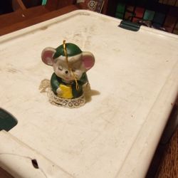 Antique Glass Mouse Ornament 