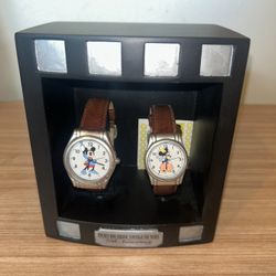 disney 70th anniversary mickey and minnie watch set