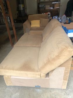 Free Large Costco cloud style corner sectional with ottoman.