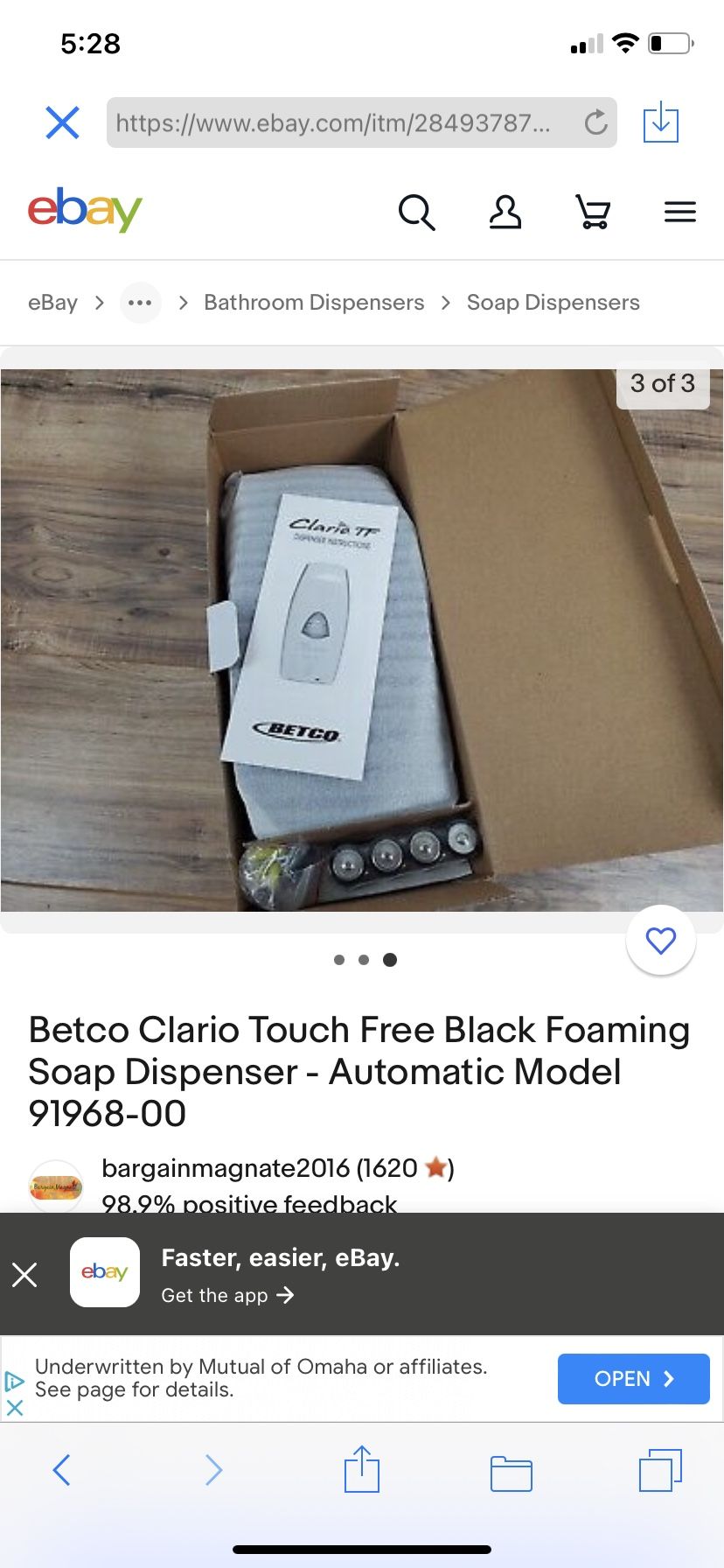 Touch less Foam Dispenser (Black & White )