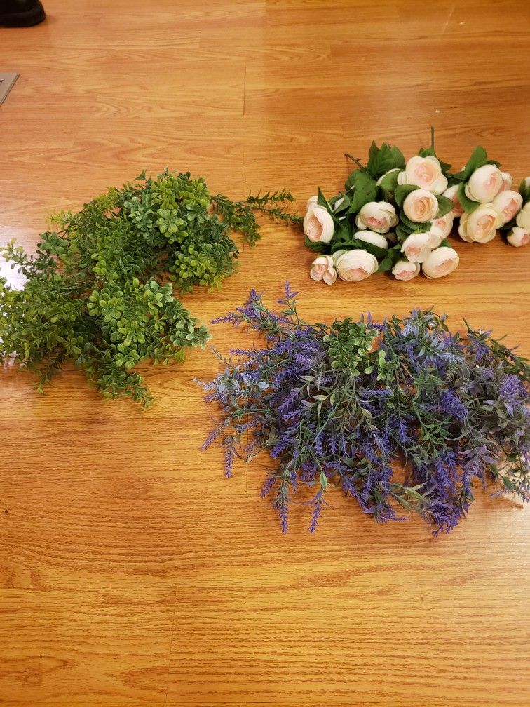 Faux Flowers And Greenery $5 For All