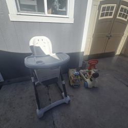 FREE 2 in 1 High Chair with 2 Outside riding toys *** Read Description 