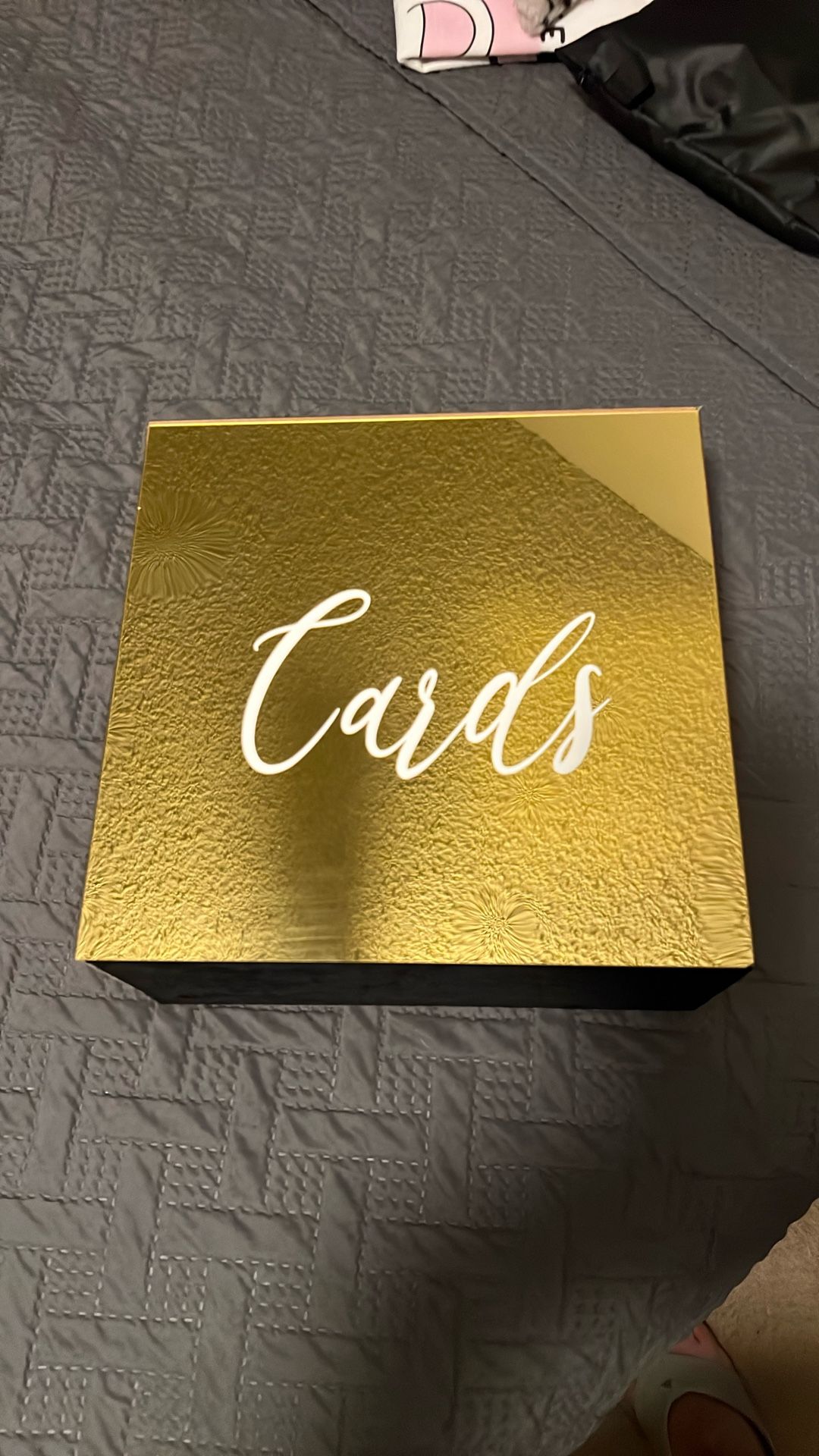 Gold Acrylic Wedding Gift Box
