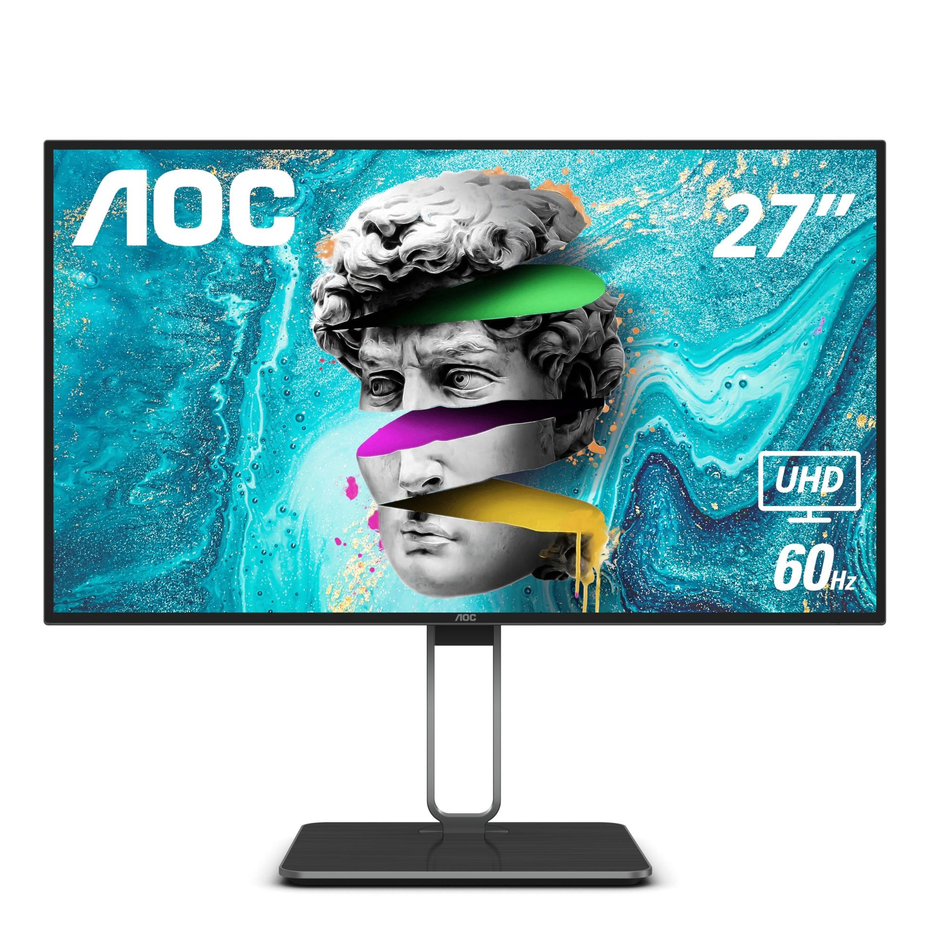 AOC 27” 4K External Monitor USB-C IPS Black U27U2DP