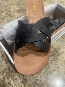 Black Bamboo Sandals 