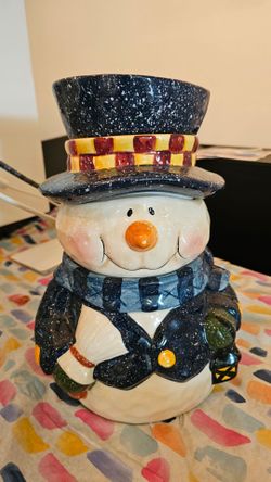 Vintage Snowman Cookie Jar