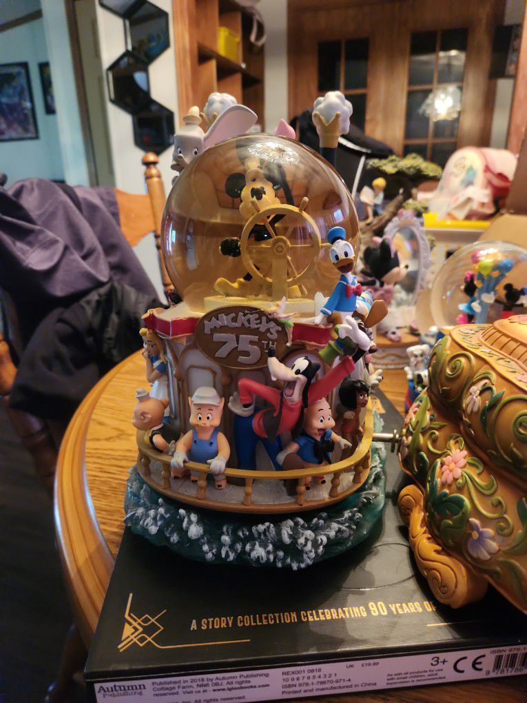 Mickey Mouse 75th Anniversary Snowglobe And Music
