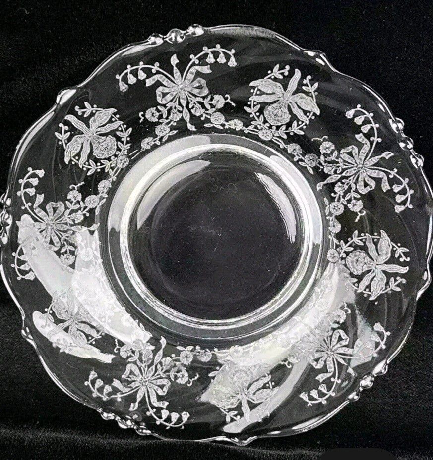 Glass Dessert Plates Vintage