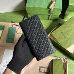 Gucci Black Wallet With Box 
