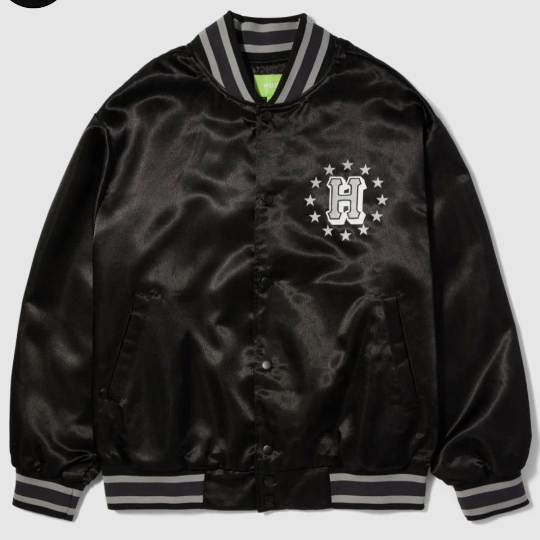HUF Worldwide Men’s Galactic Stack Baseball Jacket Like New VNDS