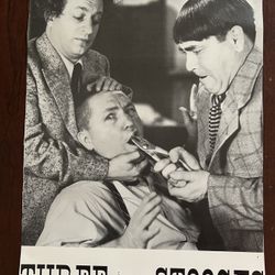 The Three Stooges Black & White Toothache Poster