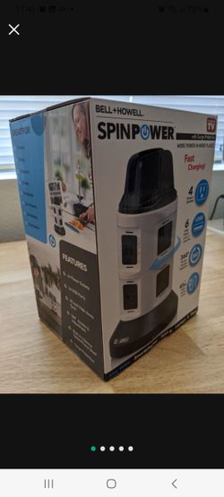 Spin power electric charging station 4 outlets 6 usb ports