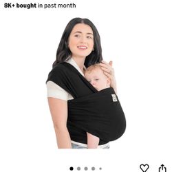 Black SleepyWrap baby wrap, like new