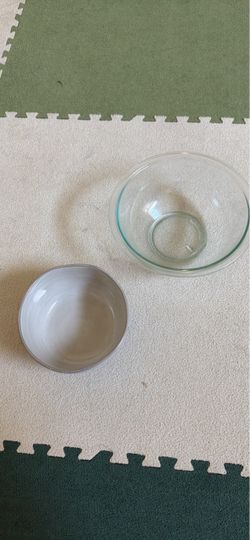 Glass and Ceramic Bowl Set of 2