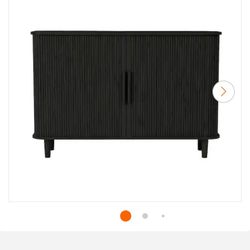 Storage Furniture Sliding Door Black 